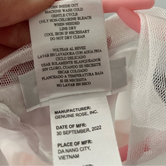 Jona Michelle Girls White Lace Dress 4T Flower Girl Summer - Picture 5 of 6